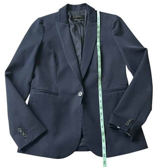 J. Crew Parke blazer in bi-stretch cotton navy blue size 2 career capsule jacket - Picture 7 of 8